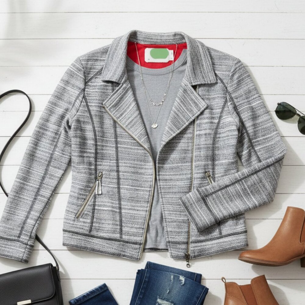 Last Chance Sale Anthropologie by Anthropologie Caitlin Knit Moto Jacket